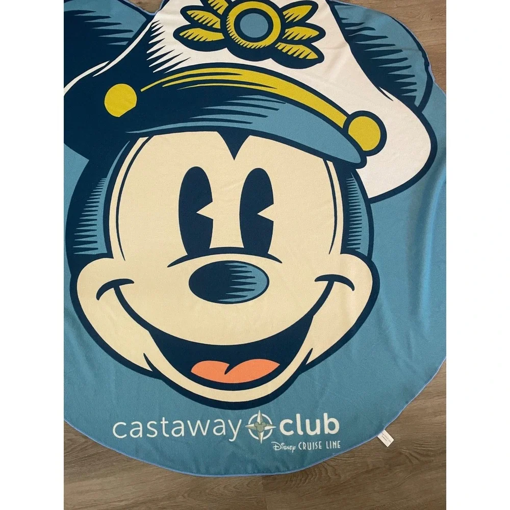 Disney Cruise Line Castaway Club Mickey Mouse Oversized Beach Towel Blue